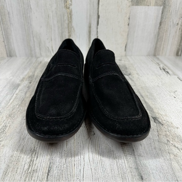 Kenneth Cole New York Black Leather Slip‎ On Flat Loafers #1382 main image 7